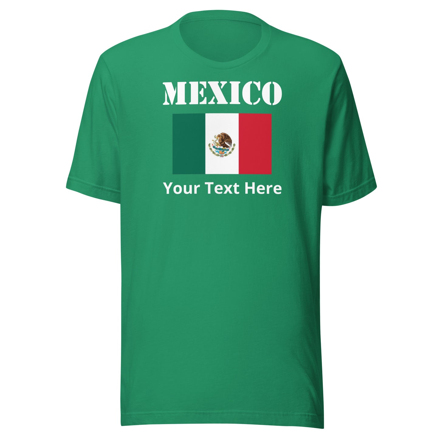 Mexico Flag Personalized Name Unisex T-shirt