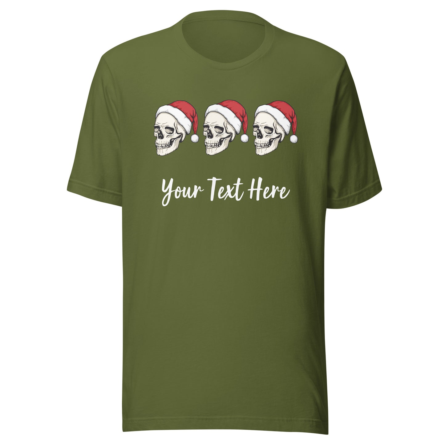 Christmas Skulls Personalized Adult Unisex T-Shirt