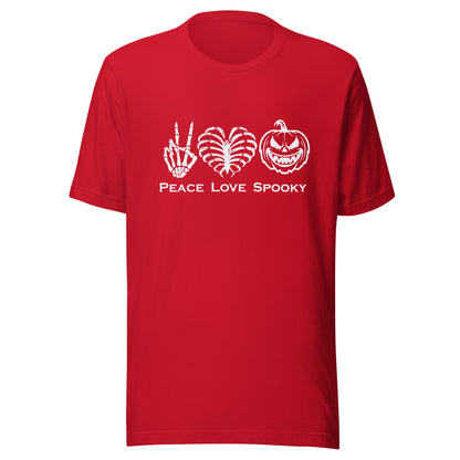 Peace Love Spooky Pumpkin Unisex t-shirt