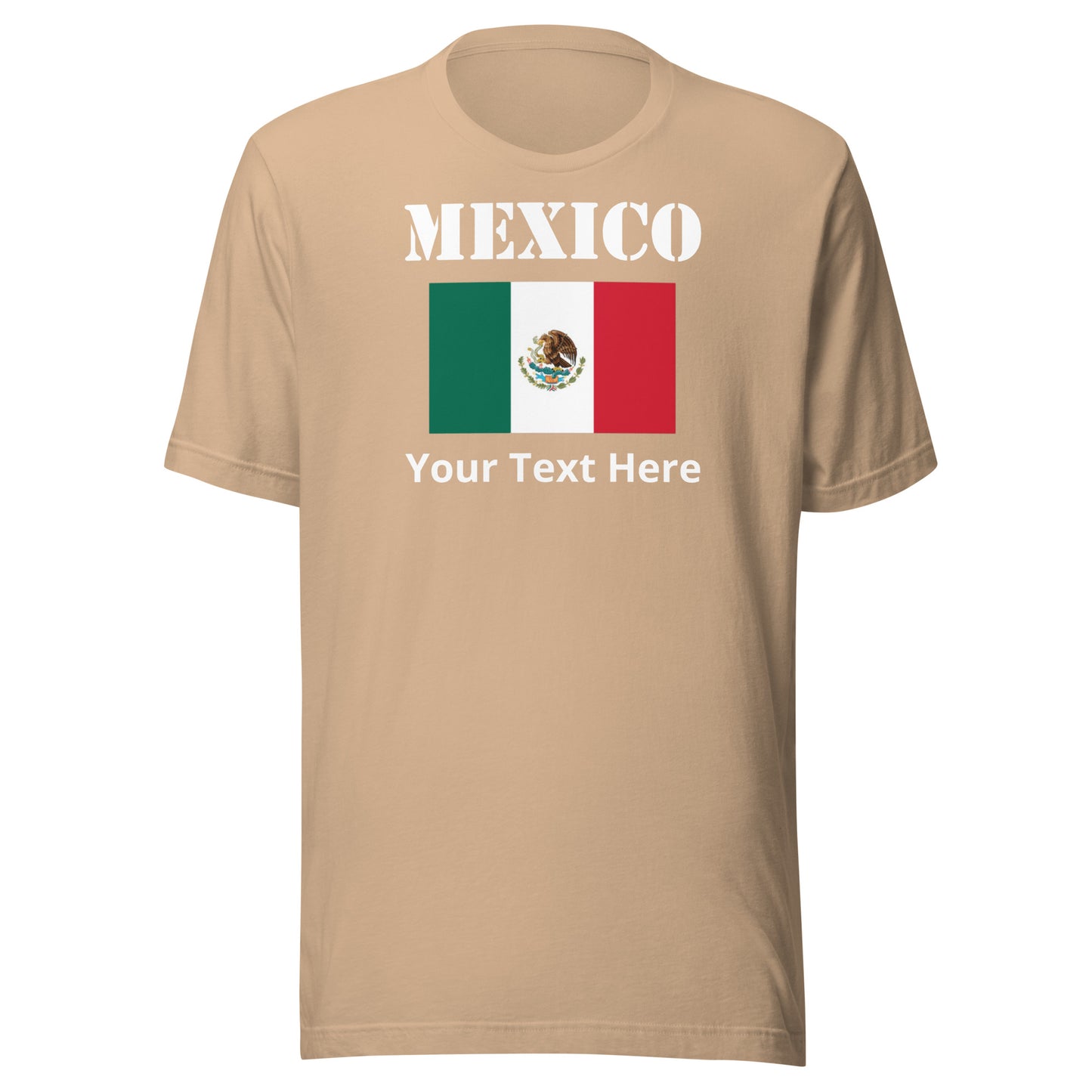 Mexico Flag Personalized Name Unisex T-shirt