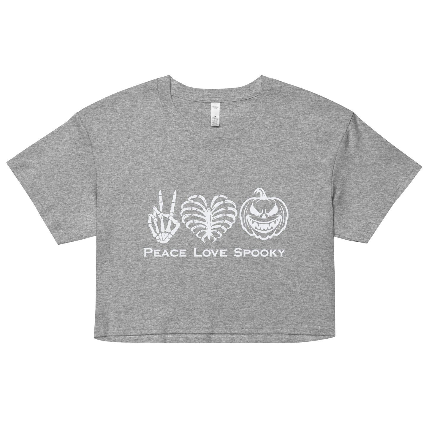 Peace Love Spooky Pumpkin Women’s crop top