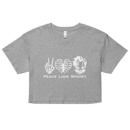 Peace Love Spooky Clown Women’s crop top