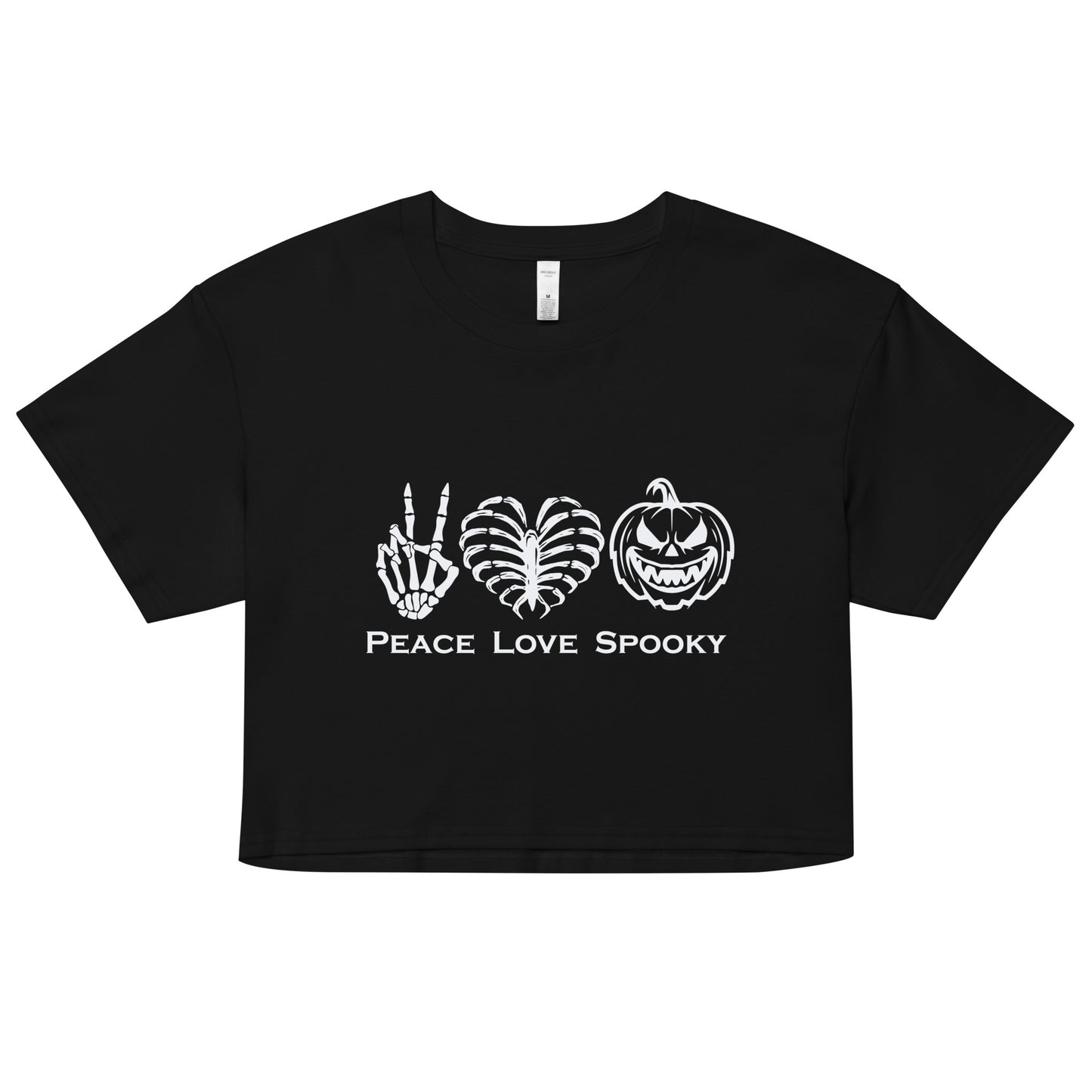 Peace Love Spooky Pumpkin Women’s crop top