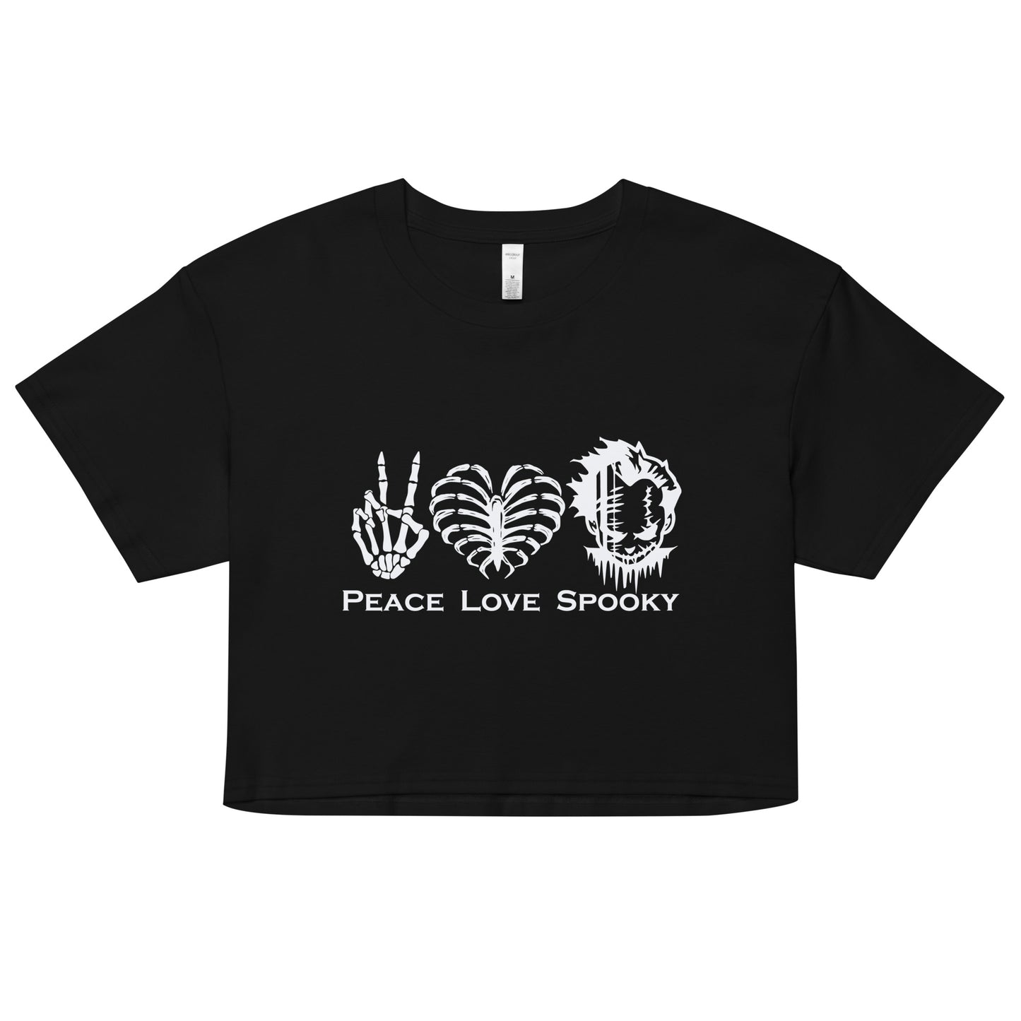 Peace Love Spooky Clown Women’s crop top