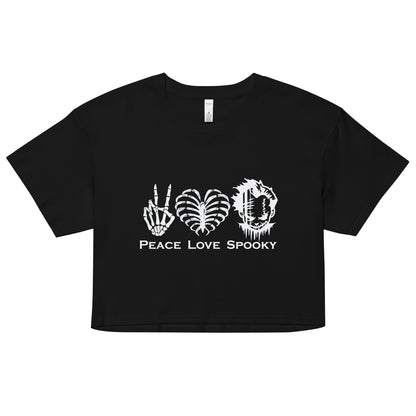 Peace Love Spooky Clown Women’s crop top