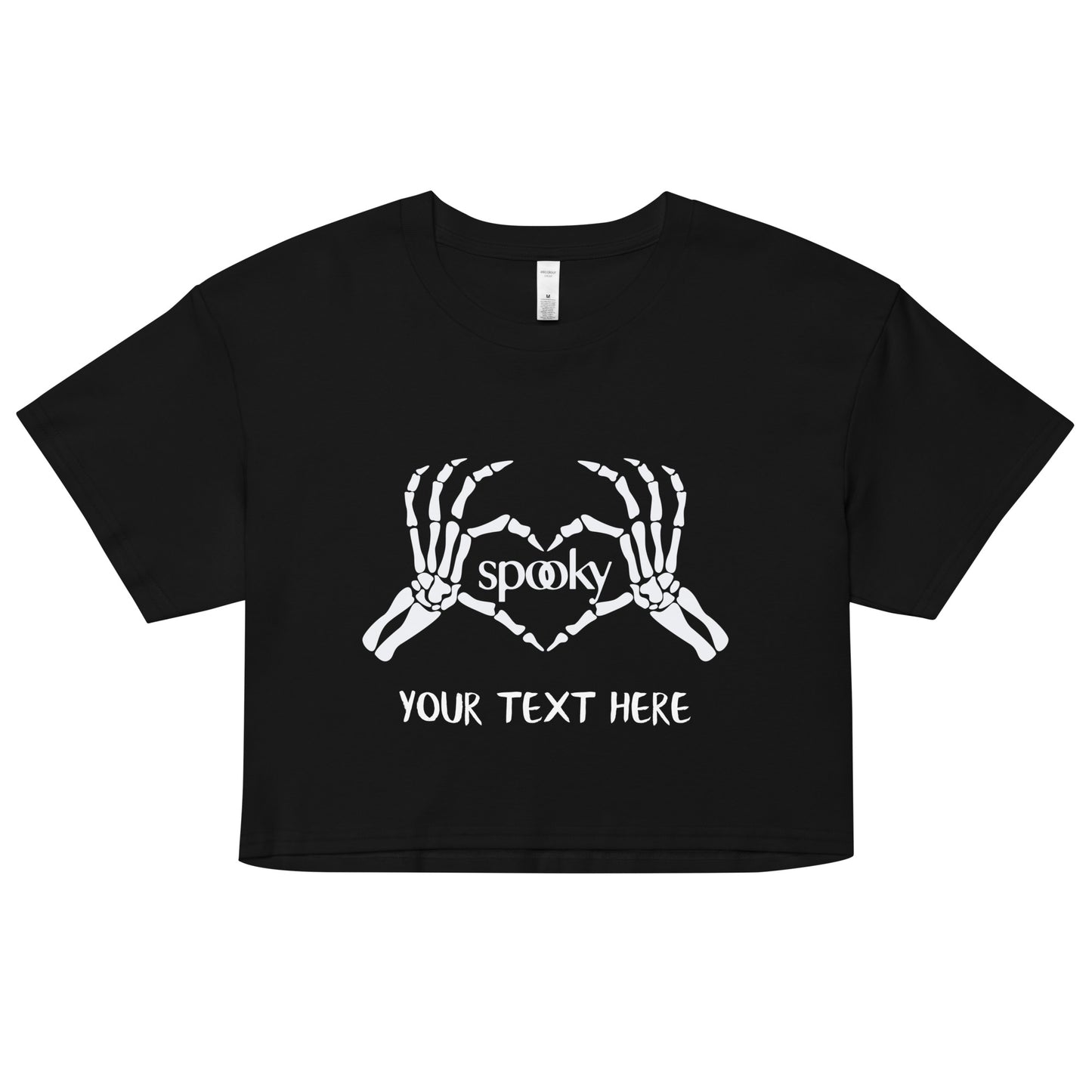 Spooky Heart Skeleton Hands Women’s crop top