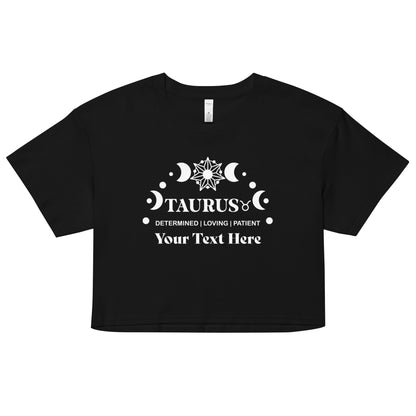 Taurus Zodiac Sign Attributes Women’s crop top