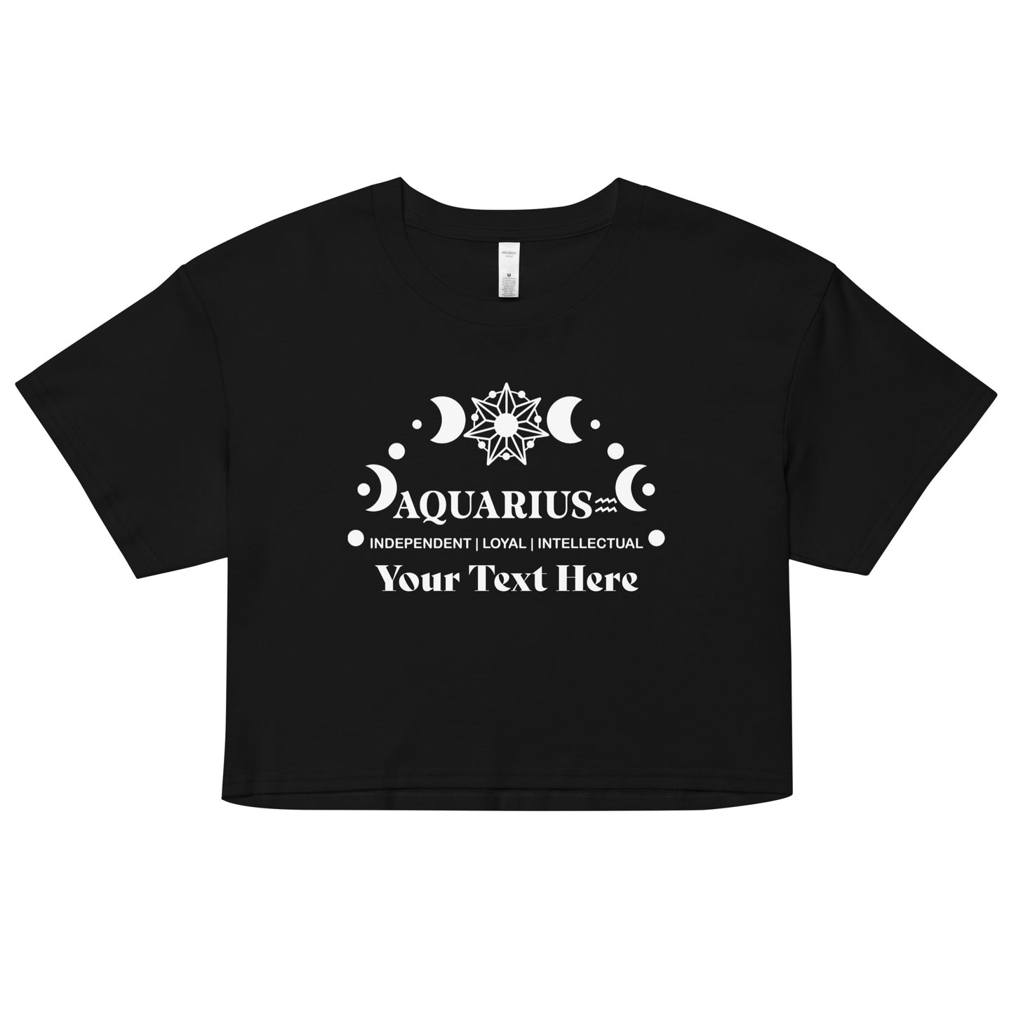 Aquarius Zodiac Sign Attributes Women’s crop top