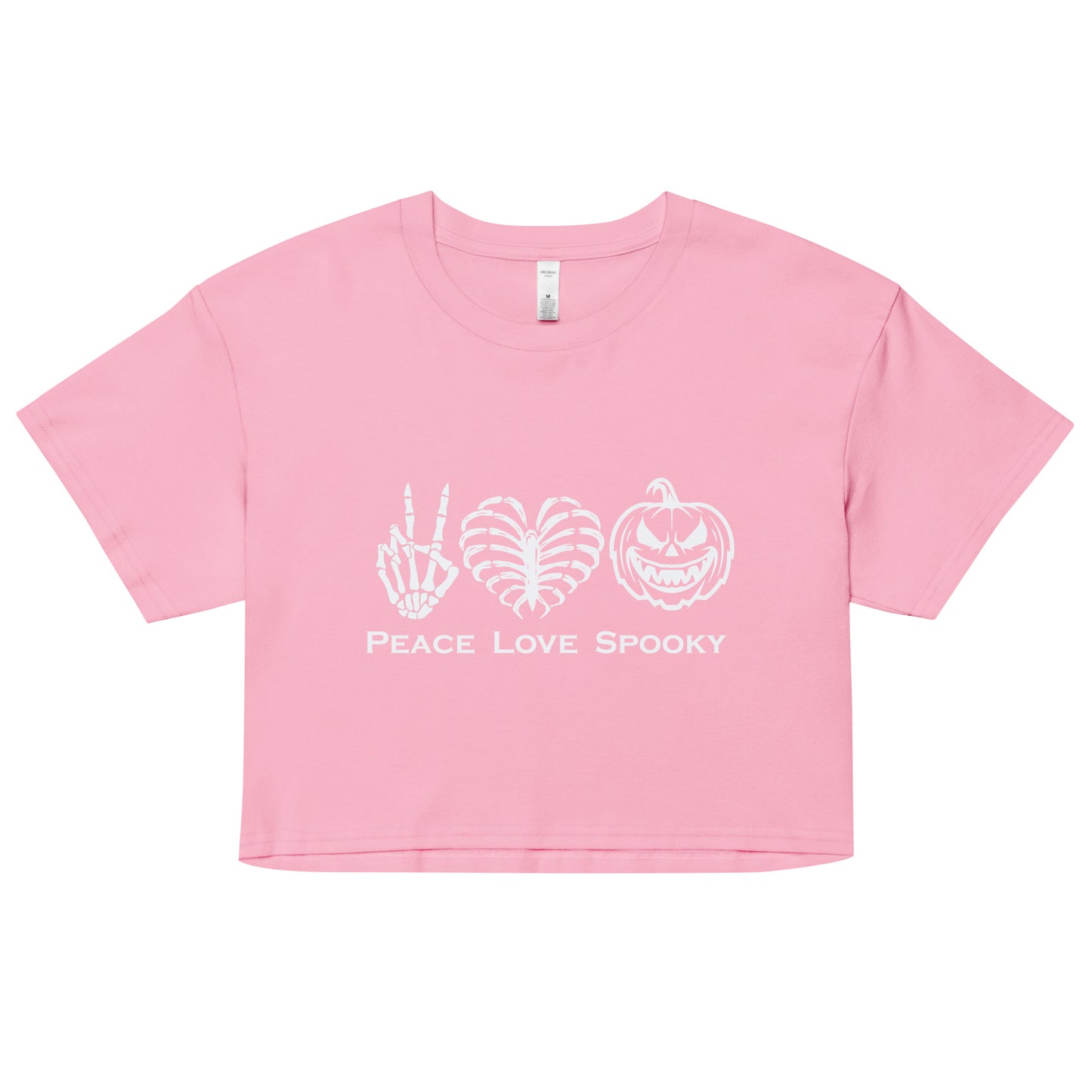 Peace Love Spooky Pumpkin Women’s crop top