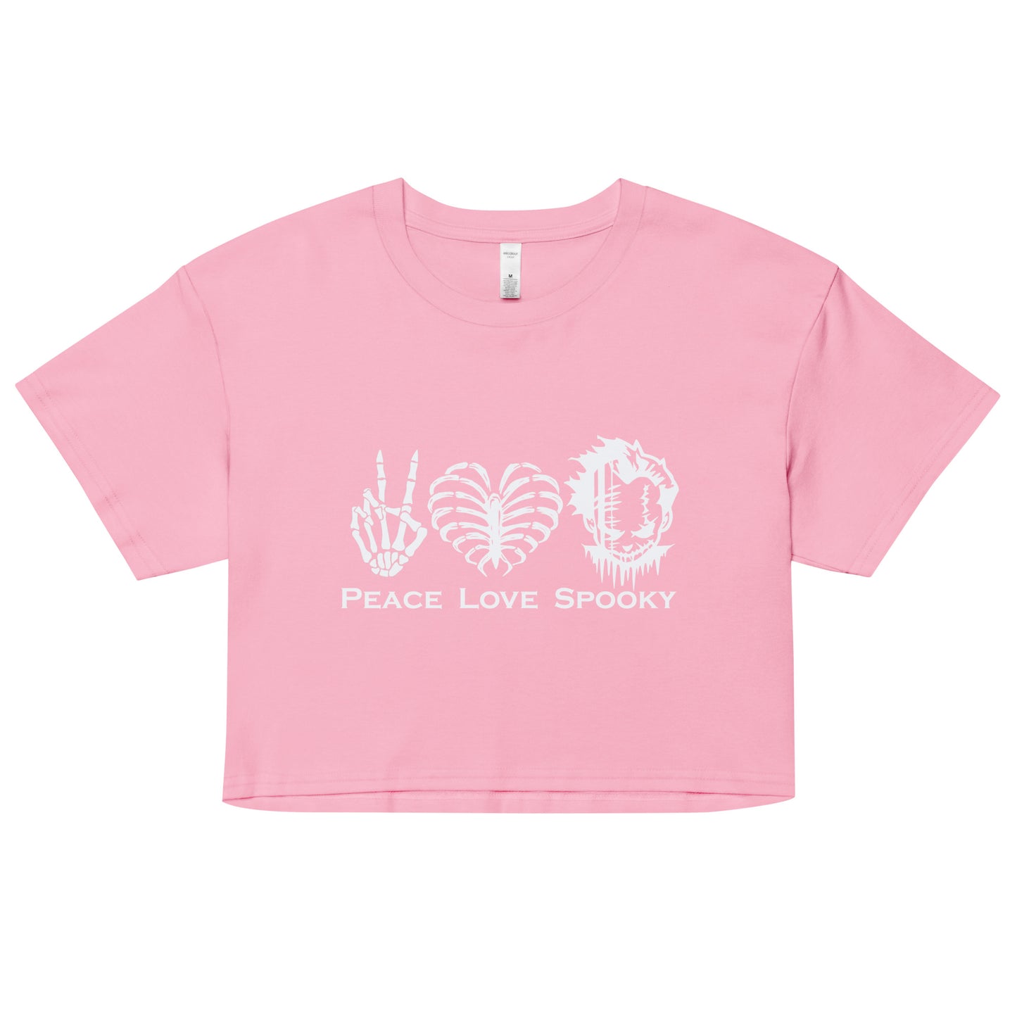 Peace Love Spooky Clown Women’s crop top