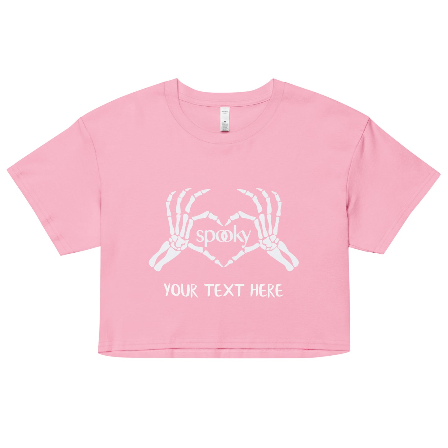 Spooky Heart Skeleton Hands Women’s crop top