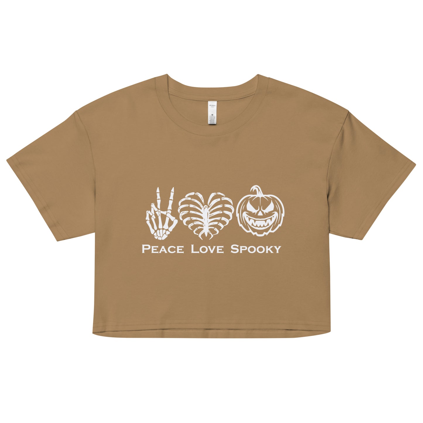 Peace Love Spooky Pumpkin Women’s crop top