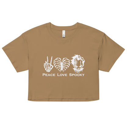 Peace Love Spooky Clown Women’s crop top