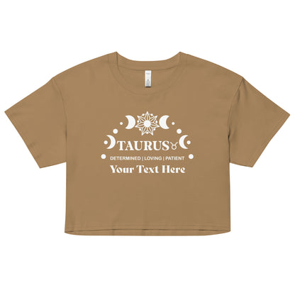 Taurus Zodiac Sign Attributes Women’s crop top