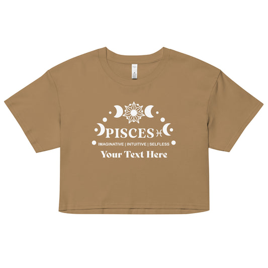 Pisces Zodiac Sign Attributes Women’s crop top