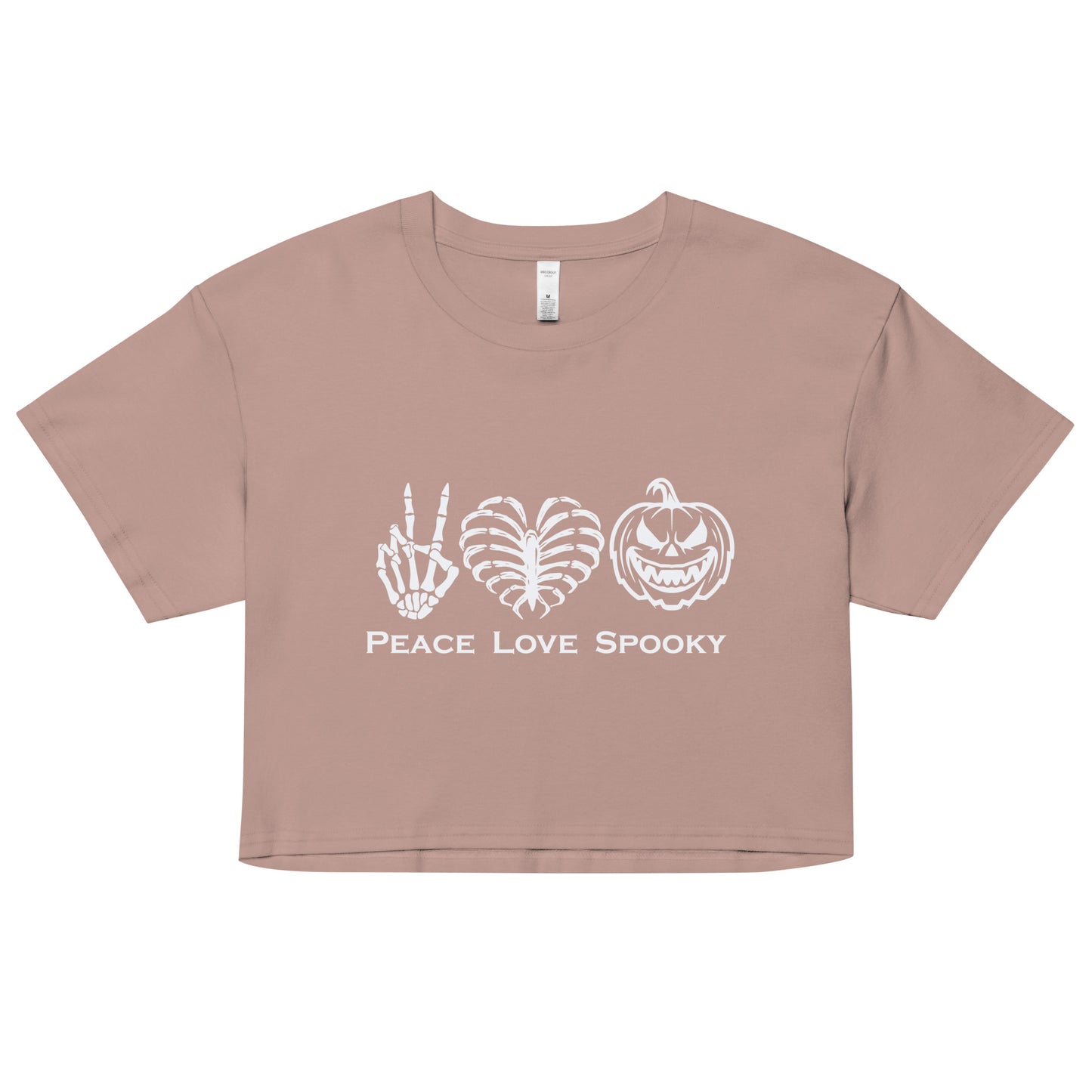 Peace Love Spooky Pumpkin Women’s crop top