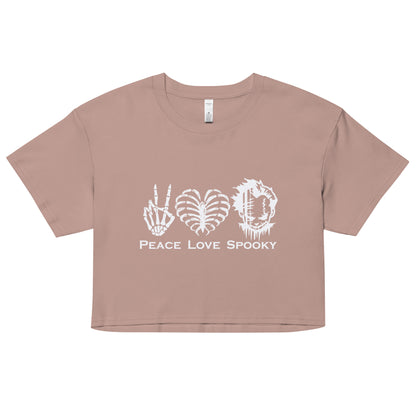 Peace Love Spooky Clown Women’s crop top