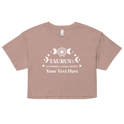 Taurus Zodiac Sign Attributes Women’s crop top