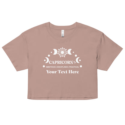 Capricorn Zodiac Sign Attributes Women’s crop top