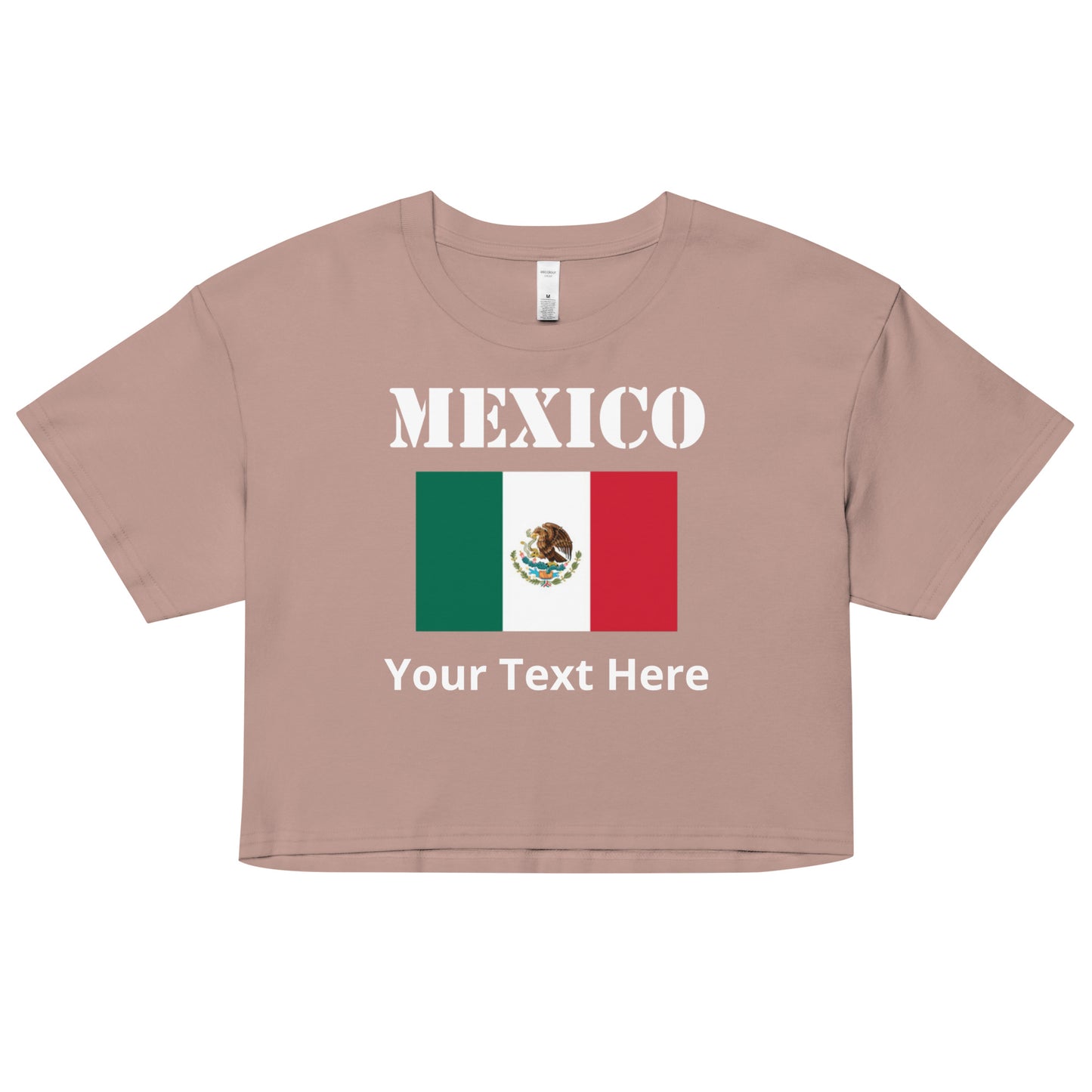 Mexico Flag Personalized Name Women’s Crop Top