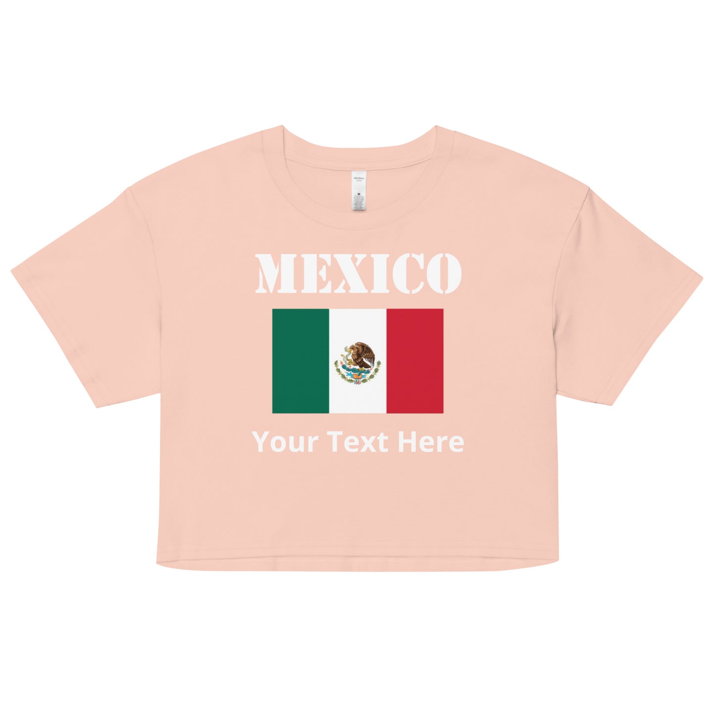 Mexico Flag Personalized Name Women’s Crop Top