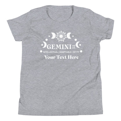 Gemini Zodiac Sign Attributes  Youth Short Sleeve T-Shirt