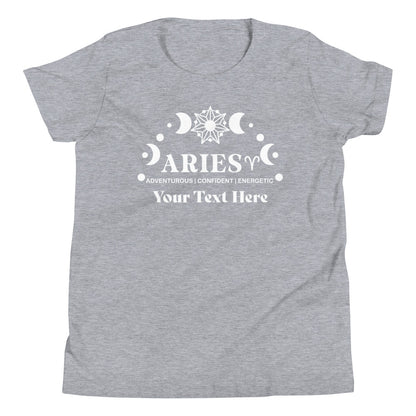 Aries Zodiac Sign Attributes Youth Short Sleeve T-Shirt