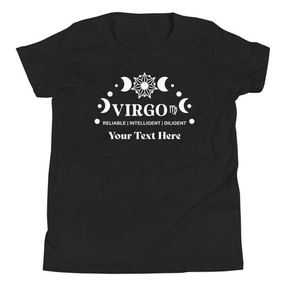 Virgo Zodiac Sign Attributes Youth Short Sleeve T-Shirt