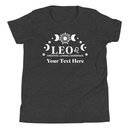 Leo Zodiac Sign Attributes Youth Short Sleeve T-Shirt