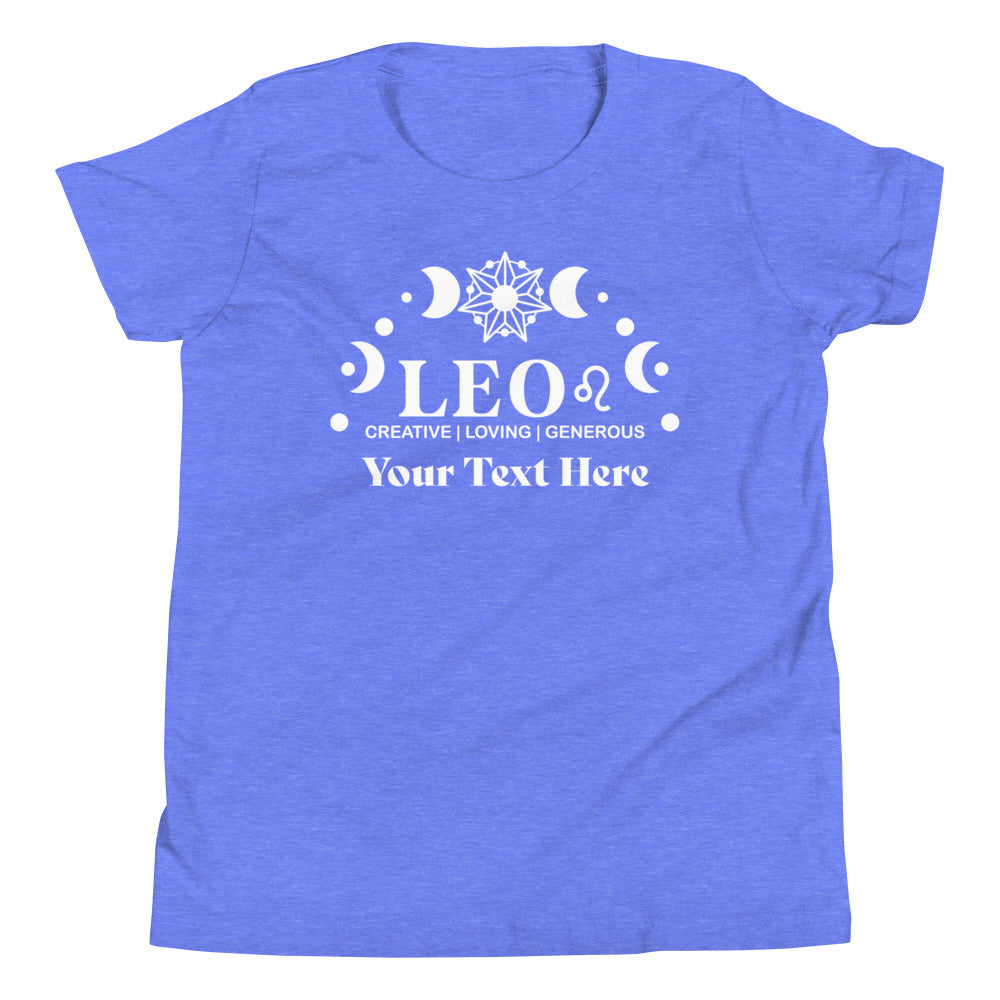 Leo Zodiac Sign Attributes Youth Short Sleeve T-Shirt