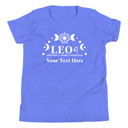 Leo Zodiac Sign Attributes Youth Short Sleeve T-Shirt