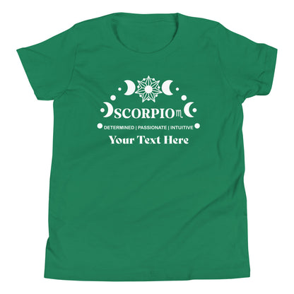 Scorpio Zodiac Sign Attributes Youth Short Sleeve T-Shirt