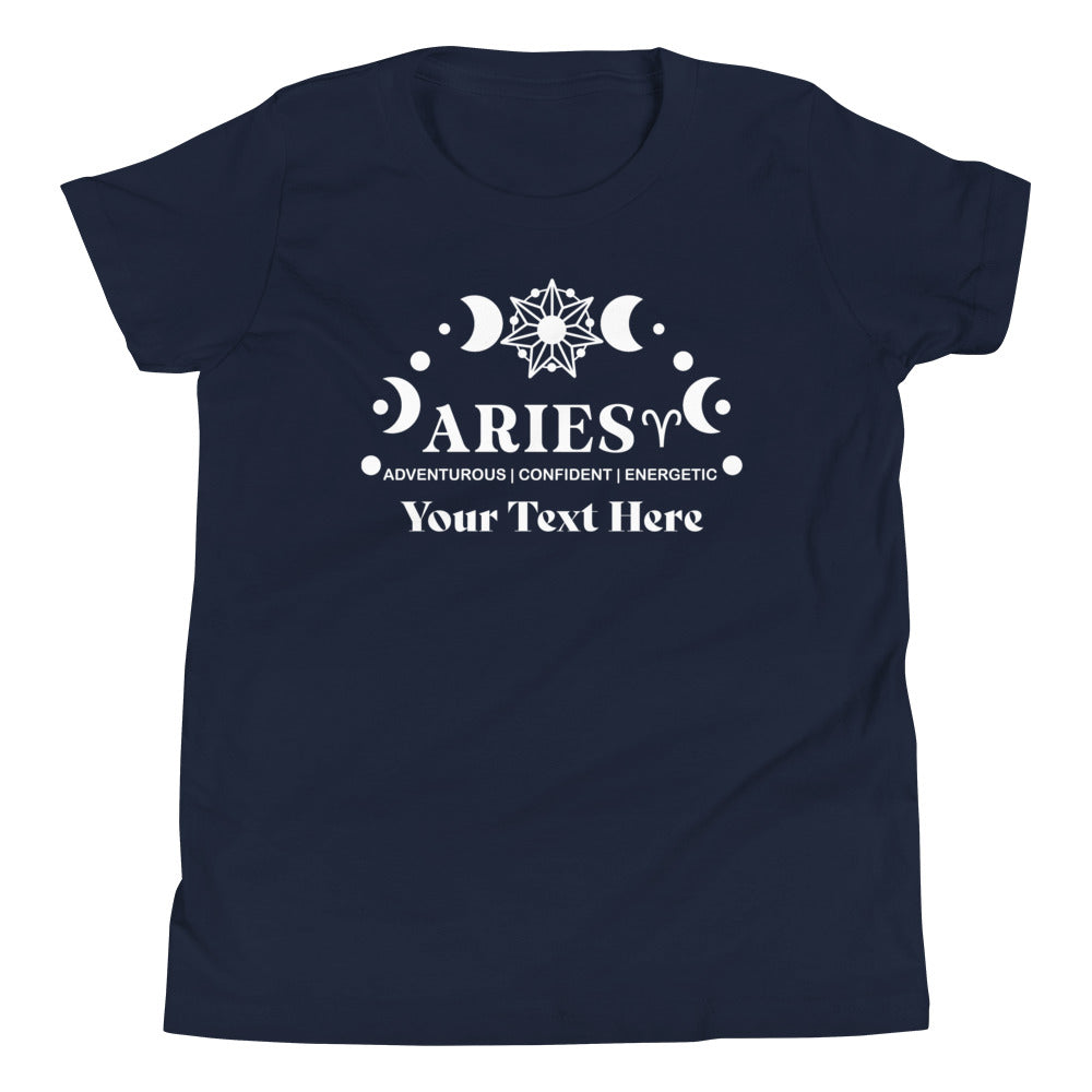 Aries Zodiac Sign Attributes Youth Short Sleeve T Shirt