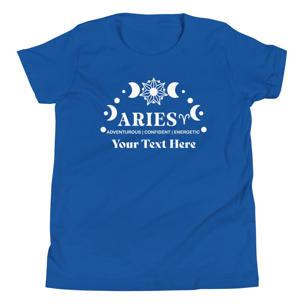 Aries Zodiac Sign Attributes Youth Short Sleeve T Shirt