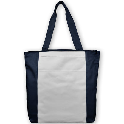 Large Zippered Shoulder Tote Bag